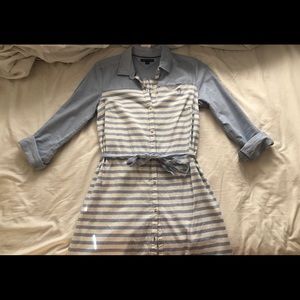 Baby blue button down dress